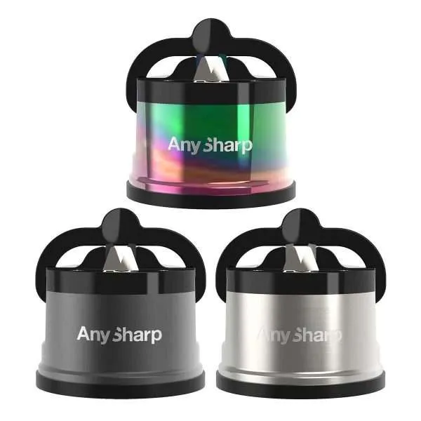 Anysharp Pro Metal Knife Sharpener with Suction, 2 Pack in 3 Colours