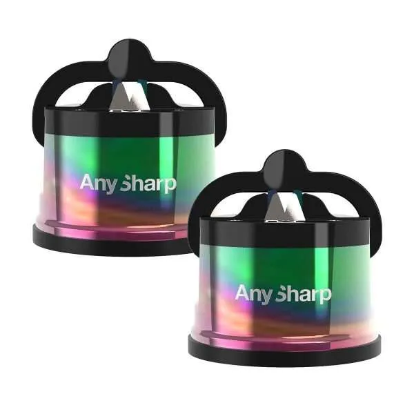 Anysharp Pro Metal Knife Sharpener with Suction, 2 Pack in 3 Colours - Image 3