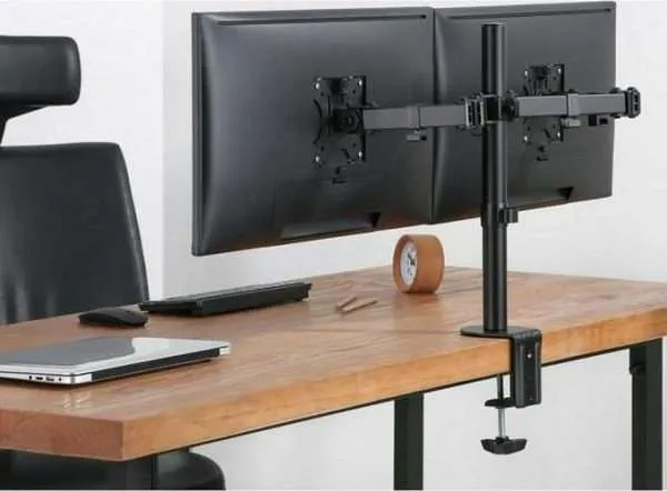 PROPERAV PB096 Dual Arm Full Motion 17-34  Monitor Desk Mount - Image 8