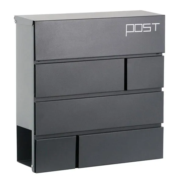 Phoenix Estilo Top Loading Letter Box MB0121KA in Graphite Grey with Key Lock