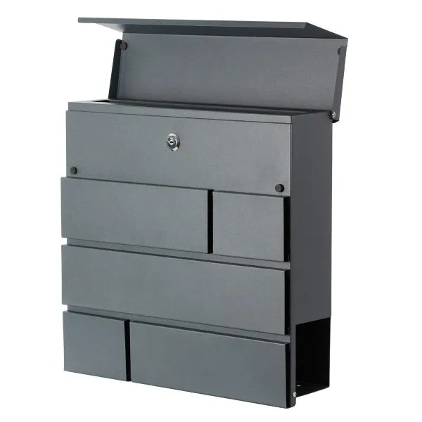 Phoenix Estilo Top Loading Letter Box MB0121KA in Graphite Grey with Key Lock - Image 3