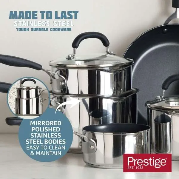 Prestige Stainless Steel Cookware Set, 13 Piece - Image 3