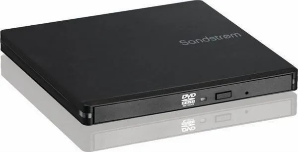 SANDSTROM Ultra Slim SEDVDBK22 External CD/DVD Writer - Black - Image 2