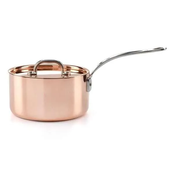 Samuel Groves Copper Induction Saucepan with Lid, 18cm - Image 3