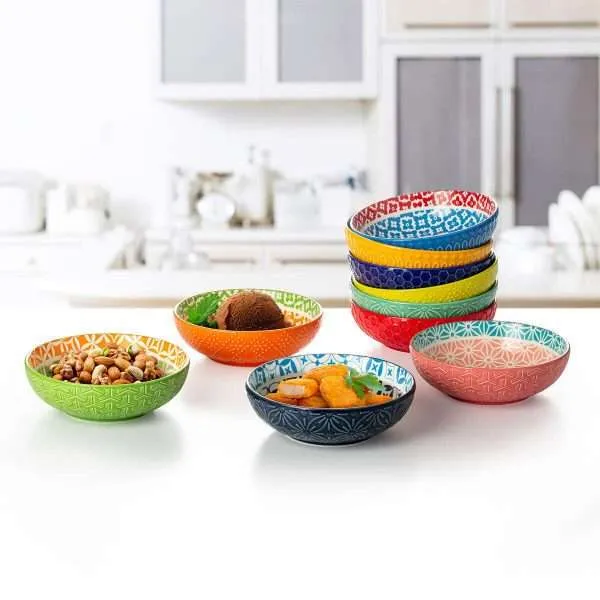 Signature Housewares Stoneware Bowls, 10 Piece Set - Image 3