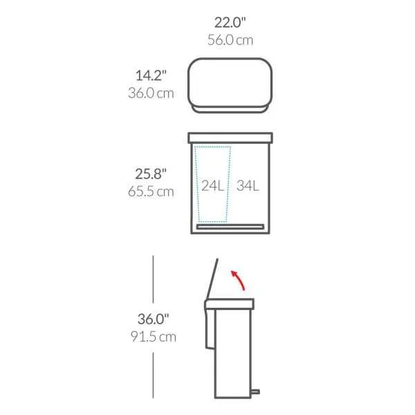 simplehuman 58L Dual ac6d3cc0f7f3adaca2c2d12d1008be60