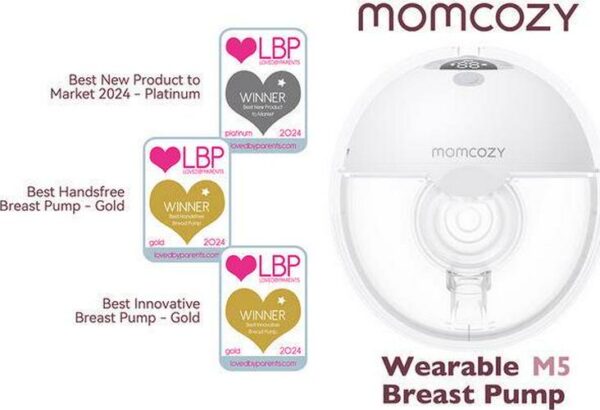 MOMCOZY All-in-one M5 Electric Wearable Breast Pump - Quill Grey - Image 8