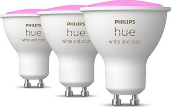 PHILIPS HUE White and Colour Ambiance Smart LED Spotlight - GU10, Triple Pack - Image 2