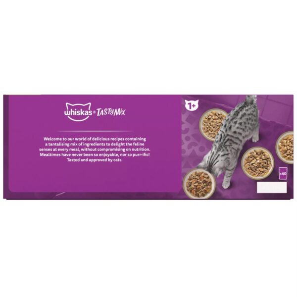 120 x 85g Whiskas 1+ Chef's Choice Mix Mixed Adult Wet Cat Food Pouches in Gravy - Image 4