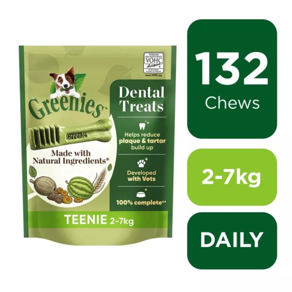 132 Greenies Original Teenie Toy Dog Treats Dog Chews 6x170g Dental Sticks