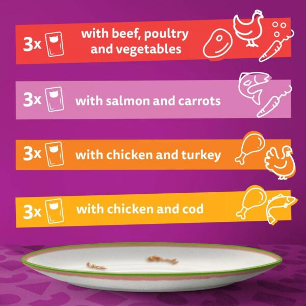 144 x 85g Whiskas 1+ Chef's Choice Mixed Adult Wet Cat Food Pouches in Gravy - Image 8