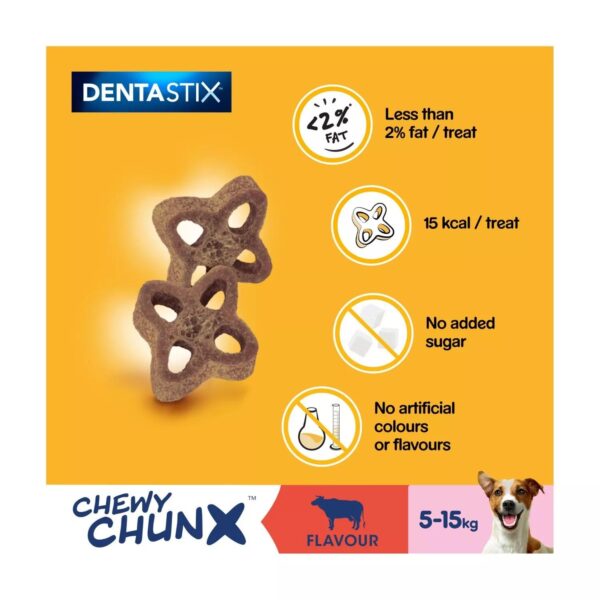 5 x 68g Pedigree Dentastix Chewy Chunx Mini Dog Treat Beef Flavour - Image 9