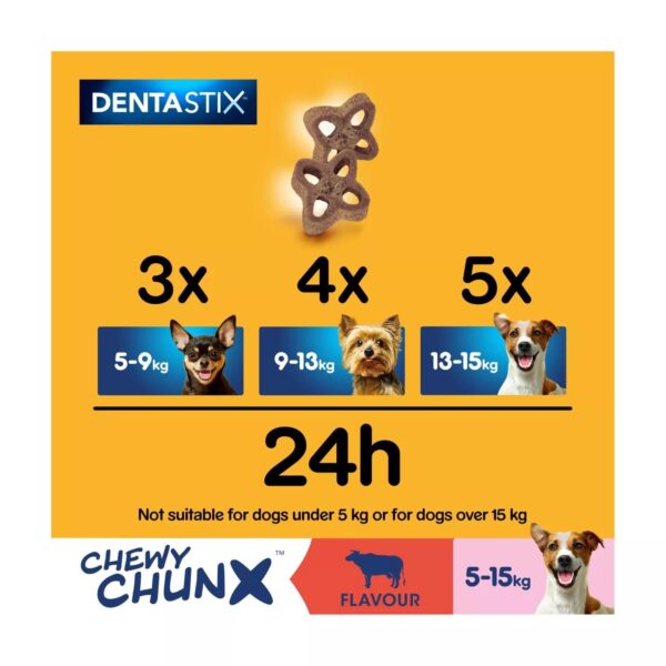 5 x 68g Pedigree Dentastix Chewy Chunx Mini Dog Treat Beef Flavour - Image 10