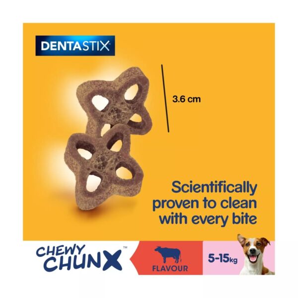 5 x 68g Pedigree Dentastix Chewy Chunx Mini Dog Treat Beef Flavour - Image 7