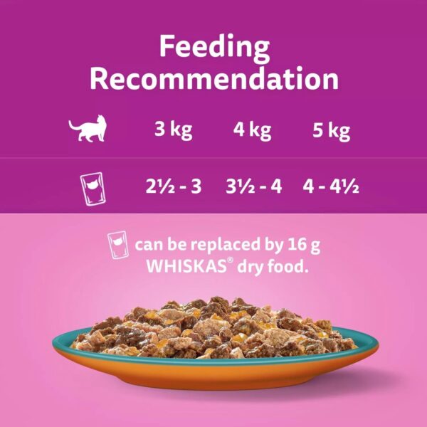 96 x 85g Whiskas 1+ Duo Surf and Turf Mixed Adult Wet Cat Food Pouches in Jelly - Image 9