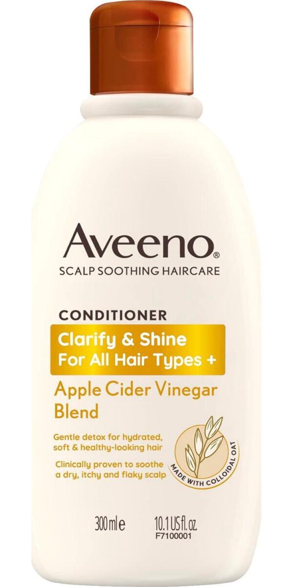 Aveeno Clarify and Shine Apple Cider Vinegar Scalp Soothing Conditioner for all Hair Types 300ml