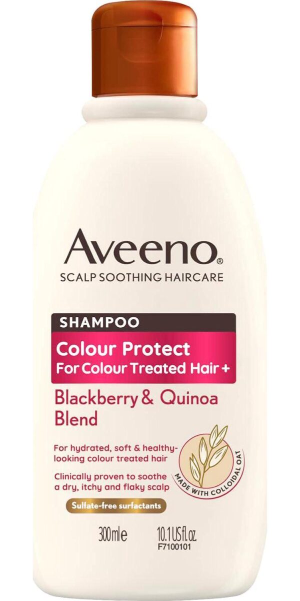 Aveeno Colour Protect Blackberry and Quinoa Scalp Soothing Shampoo for Colour Treated Hair 300ml