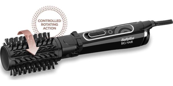 BaByliss Big Hair Rotating Hot Air Blow dry Brush, Dry and style in one step, 50mm