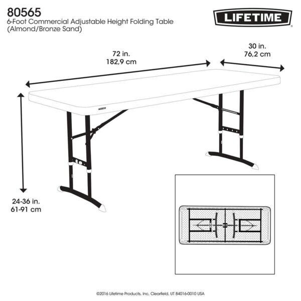 Lifetime 6ft Adjusta 8ed4ff95d0f523d38aeeb5be41c16d71