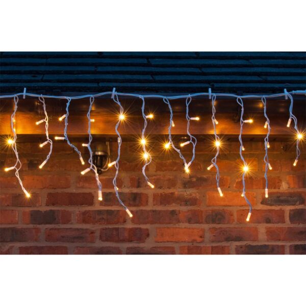 Lights4You 13ft (4m) 152 LED Warm White Outdoor Icicle Lights - Image 2