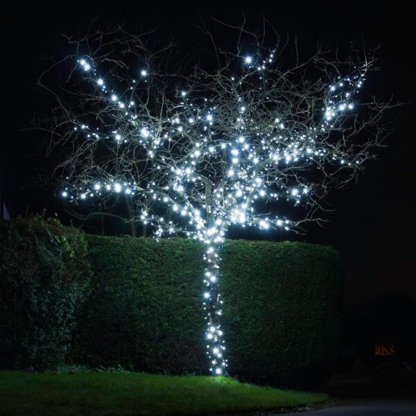 Lights4You 66ft (20m) 120 LED Ice White Outdoor String Lights