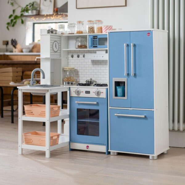 Plum Penne Pantry Wooden Corner Kitchen With Fridge - Berry Blue (3+ Years) - Image 2