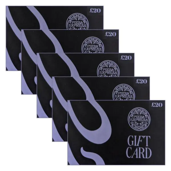 100 Pizza Express Gift Cards Multipack (5 x 20)