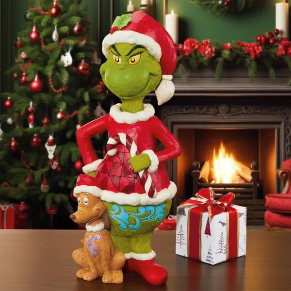 20 Inch (51cm) Grinch and Max Hand Painted Statue by Jim Shore