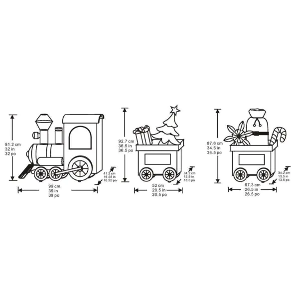 31 Inch Twinkling Train Set with 676 LED Lights - Image 2