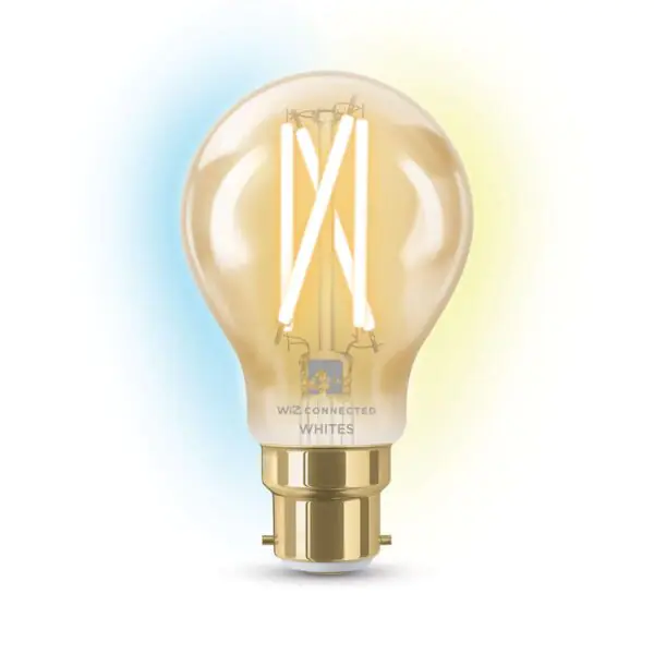 4lite WiZ LED A60 B22 Amber Filament Smart Bulbs 2 pack - Image 2