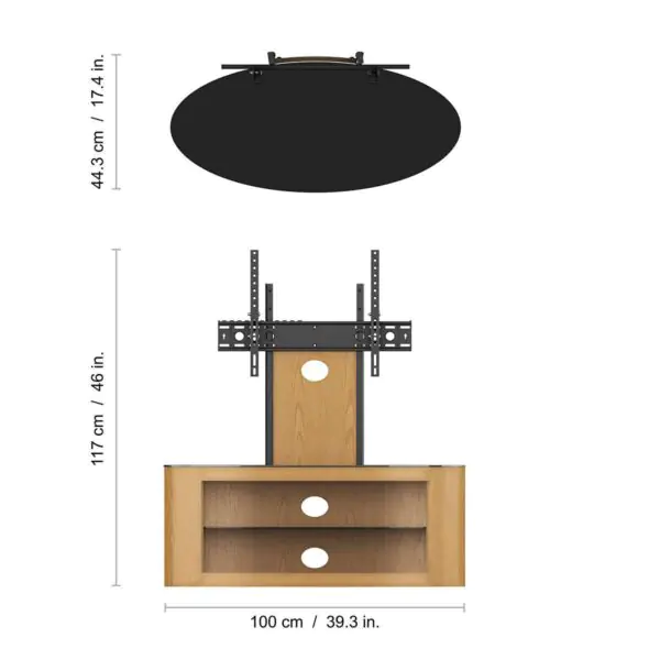 AVF Buckingham 1000 TV Stand for TVs up to 65 , in 2 Colours - Image 4