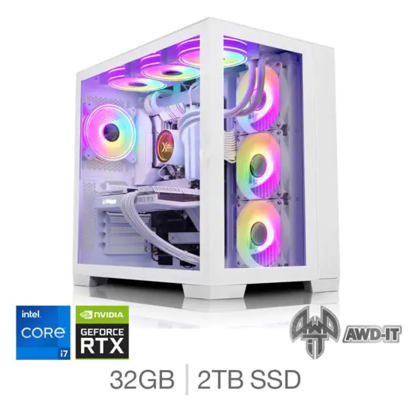 AWD-IT Candidus 7, Intel Core i7, 32GB RAM, 2TB SSD, NVIDIA GeForce RTX 4070, Gaming Desktop PC