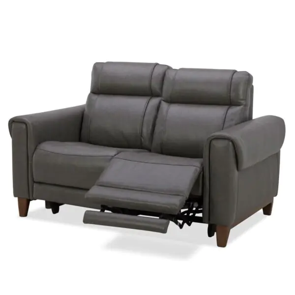 Aiden and Ivy Spencer Grey Leather Power Reclining 2 Seater Sofa - Image 3