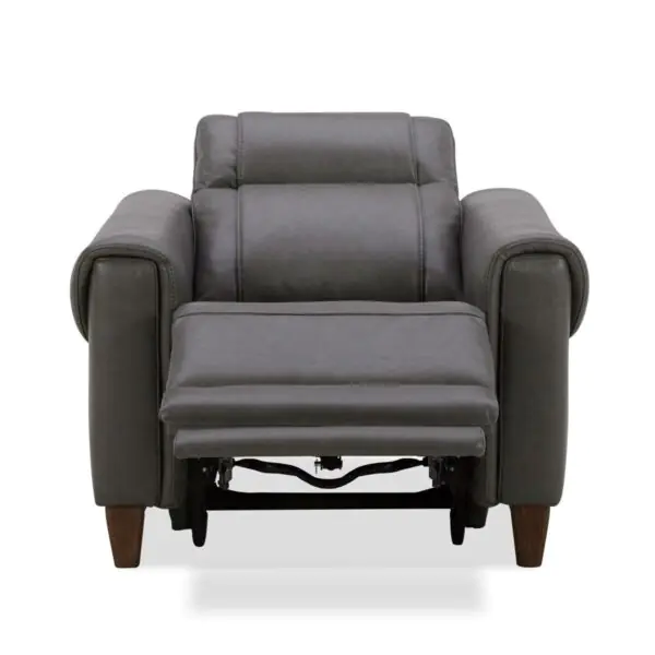 Aiden and Ivy Spencer Grey Leather Power Reclining Armchair - Image 5