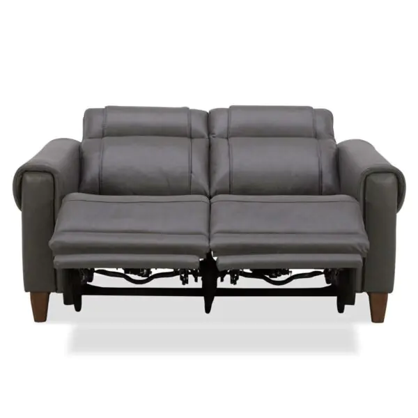 Aiden and Ivy Spencer Grey Leather Power Reclining 2 Seater Sofa - Image 5