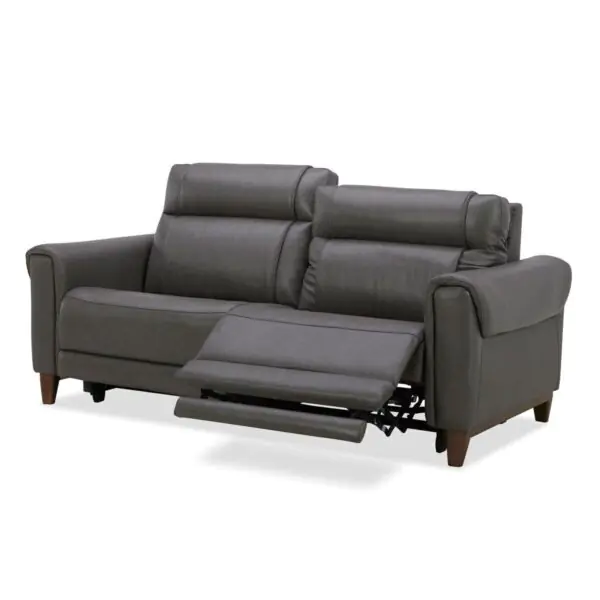 Aiden and Ivy Spencer Grey Leather Power Reclining Large 2 Seater Sofa - Image 3