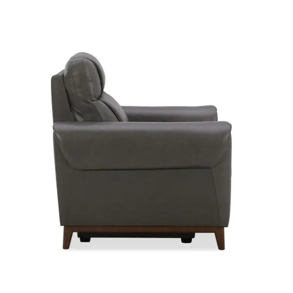 Aiden and Ivy Spencer Grey Leather Power Reclining Armchair - Image 6