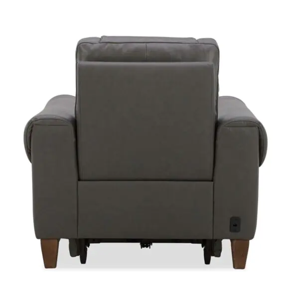 Aiden and Ivy Spencer Grey Leather Power Reclining Armchair - Image 7