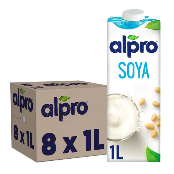 Alpro Soya Drink, 8 x 1L