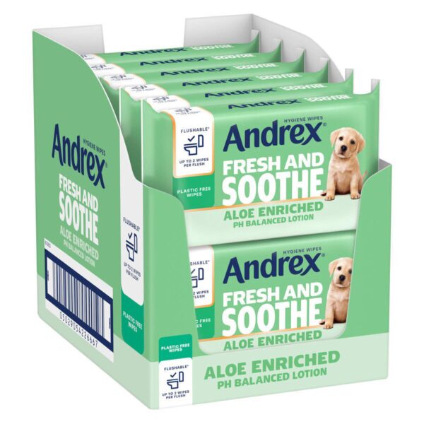 Andrex Fresh and Soothe Washlets, 12 x 36 Wipes