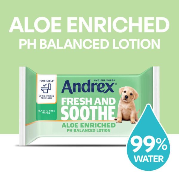 Andrex Fresh and Soothe Washlets, 12 x 36 Wipes - Image 2