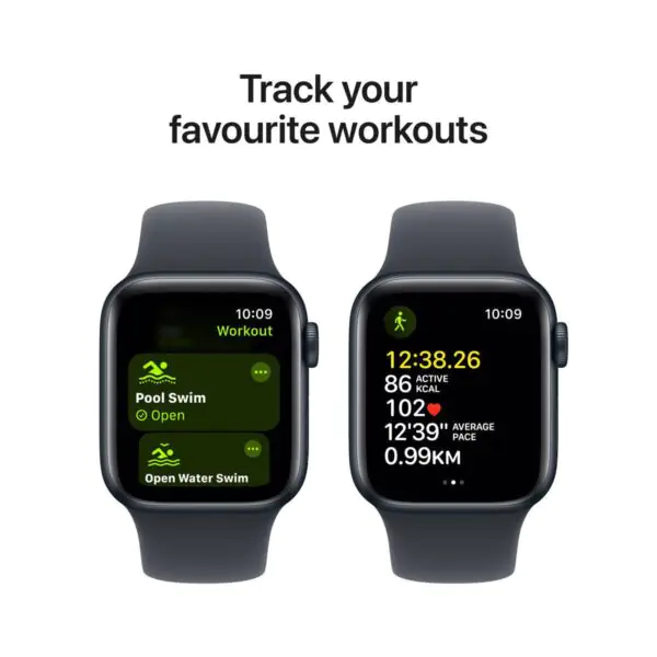 Apple Watch SE GPS, 40mm Midnight Aluminium Case with Sport Band - Image 6