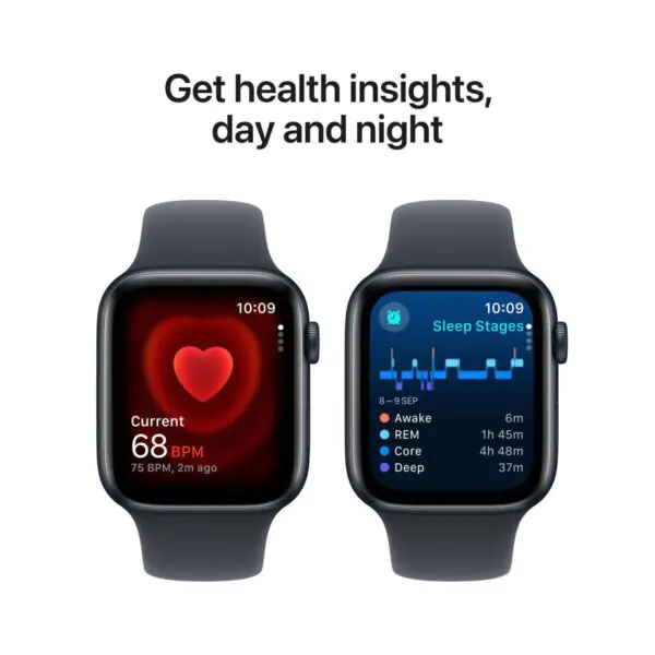 Apple Watch SE GPS + Cellular, 44mm Midnight Aluminium Case with Sport Band - Image 5