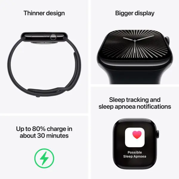 Apple Watch Series 10 GPS + Cellular, 46mm Titanium Case - M/L - Image 4