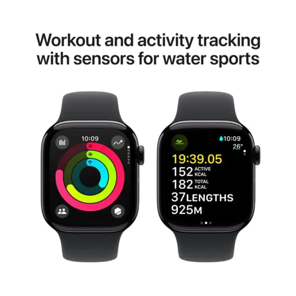 Apple Watch Series 10 GPS, 42mm Aluminium Case Sport Band - S/M - Image 5