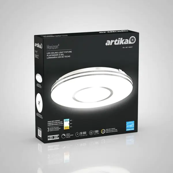 Artika Horizon LED Ceiling light fixture (White and Chrome) - Image 8