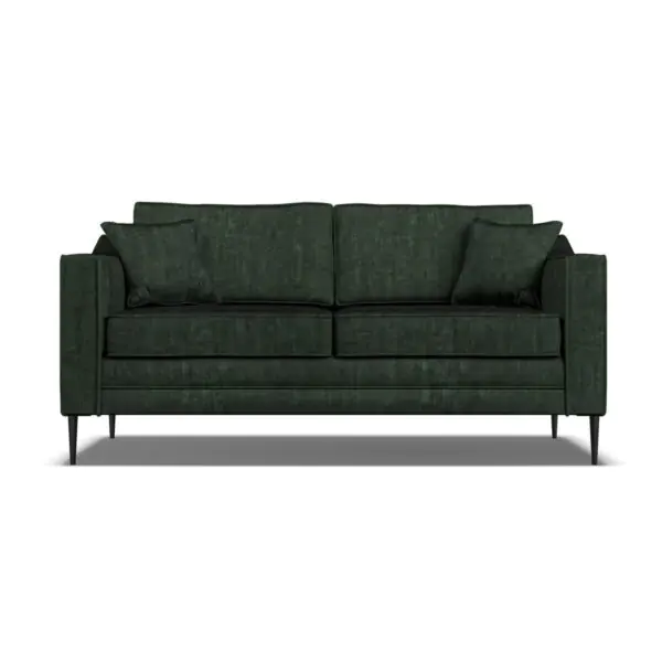 Aspen Green Velvet Large 2 Seater Sofa - Image 4