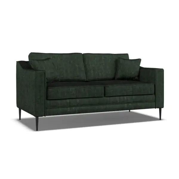 Aspen Green Velvet Large 2 Seater Sofa - Image 3