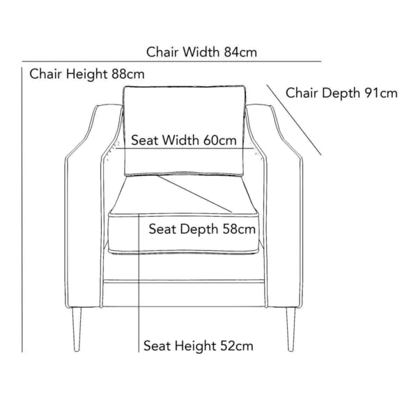 Aspen Grey Velvet Armchair - Image 2