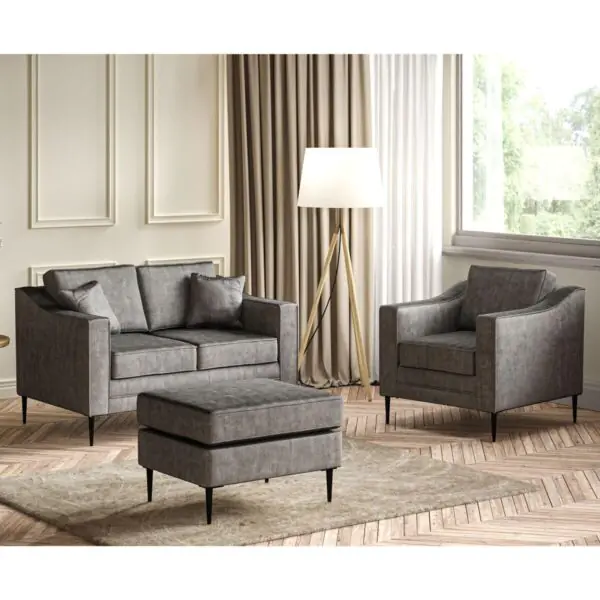 Aspen Grey Velvet Armchair - Image 6